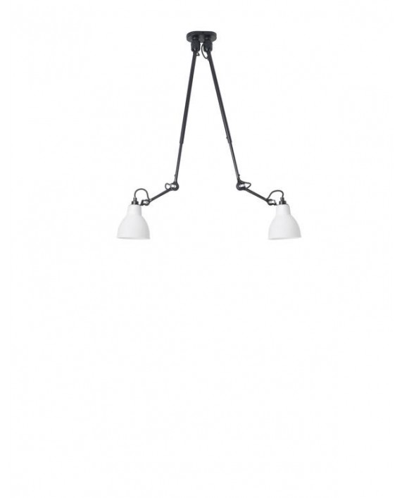 Lampe Gras 302 Double Wall Light Black Body